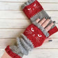 🎉Christmas Sale - 50% OFF🔥Women's Knitted Fingerless Gloves with Cute Cat Pattern