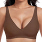 🌟🎉Final 12 Hours - Only ￡11.99!!🌸💕Jelly Wireless Womens Comfortable Wireless Bras Push Up Bralettes Seamless Tshirts Bras Deep V Everyday Bras