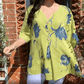 🎉HOT SALE 49% OFF💐Women's Printed Linen V-Neck Loose Top