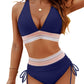 🔥LAST DAY SPECIAL PRICE: ￡11.99!!💥-👙2026 High Waisted Tummy Control Color Block Bikini Sets