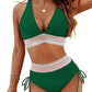 🔥LAST DAY SPECIAL PRICE: ￡11.99!!💥-👙2026 High Waisted Tummy Control Color Block Bikini Sets