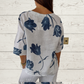 🎉HOT SALE 49% OFF💐Women's Printed Linen V-Neck Loose Top