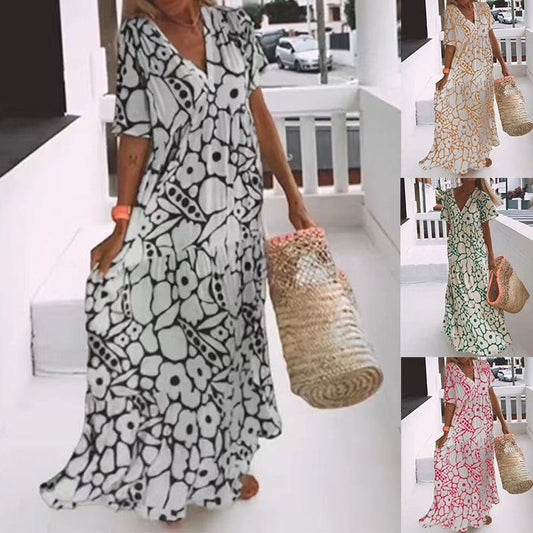 ✨Summer Hot Sale🌸Women's Casual Floral Swing Dress