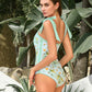 👗2025 Hot Sale New 50% Off✨ Reversible Tie-Strap Floral Print One-Piece Swimsuit🩱💕