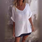 ☀️Summer Hot Sale 50% Off🌺Oversized V-Neck Top for Women