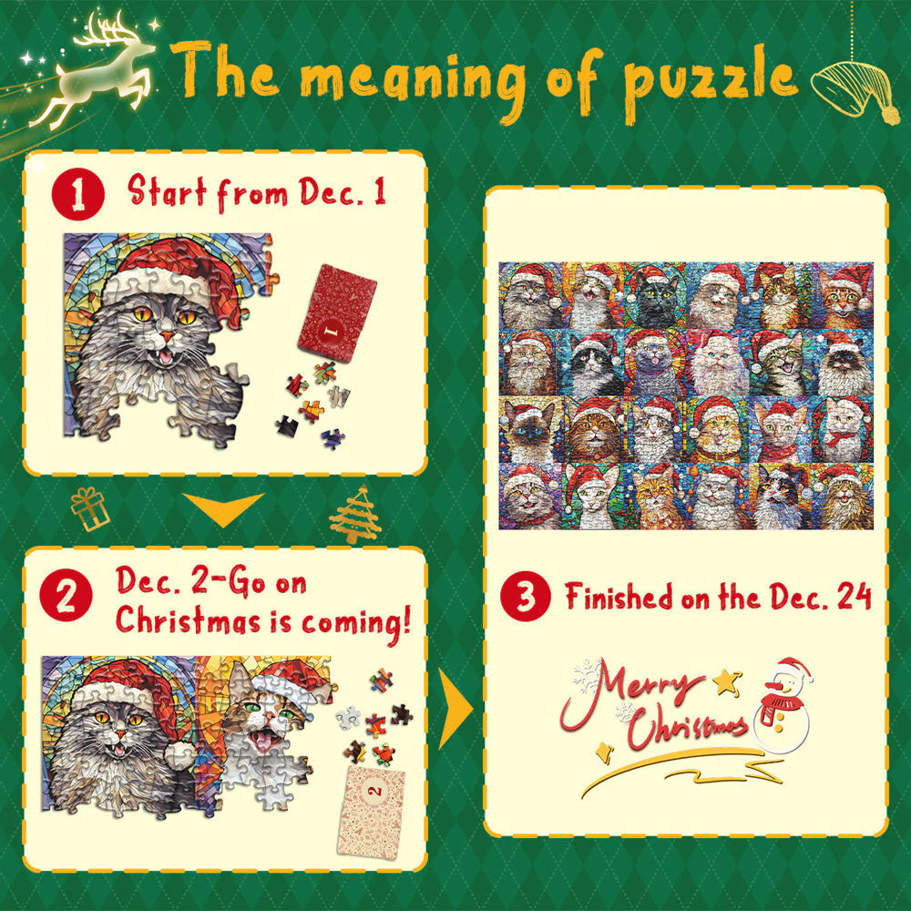 🎄Christmas Sale 49% OFF🎁Advent Calendar 2024 Christmas Jigsaw Puzzles 🧩-3