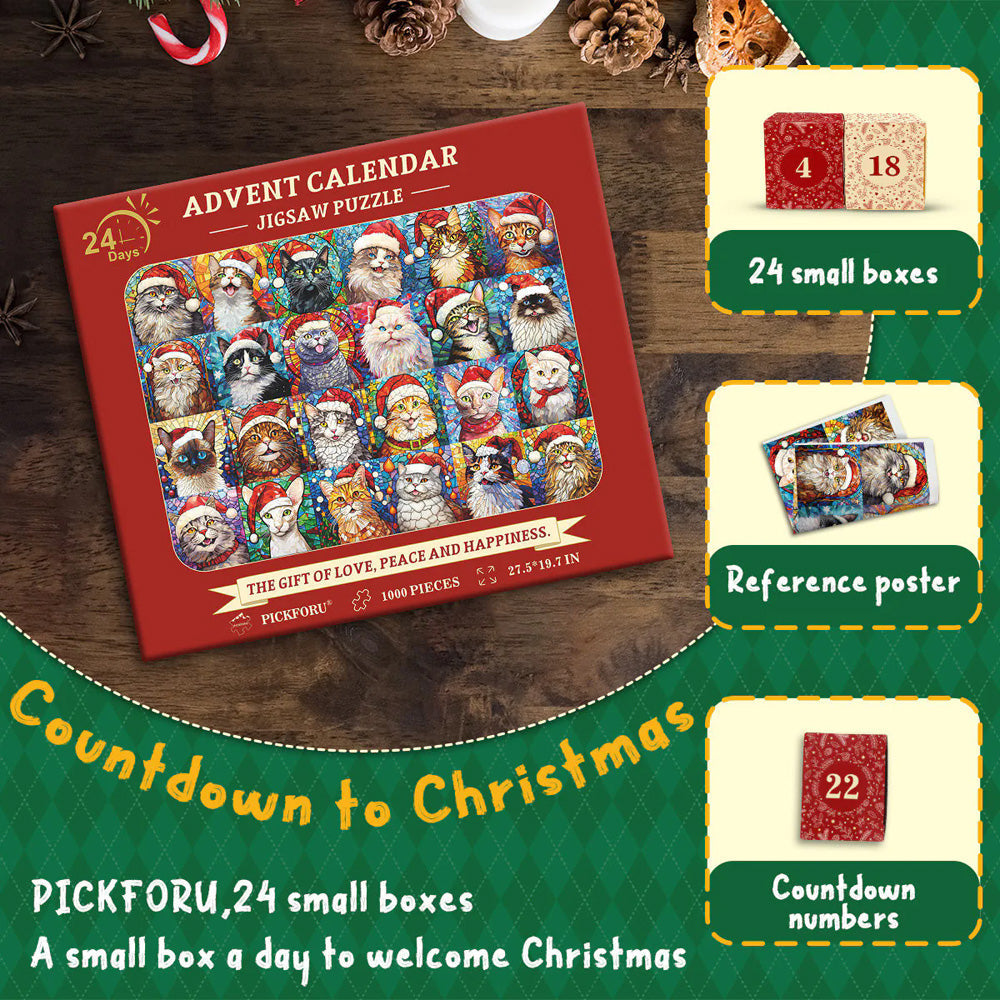 🎄Christmas Sale 49% OFF🎁Advent Calendar 2024 Christmas Jigsaw Puzzles 🧩-4