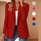 💝Autumn Hot Sale🍁Women's Minimalist Solid Button Lapel Collar Blazer