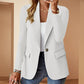 💝Autumn Hot Sale🍁Women's Minimalist Solid Button Lapel Collar Blazer