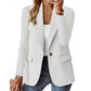 💝Autumn Hot Sale🍁Women's Minimalist Solid Button Lapel Collar Blazer