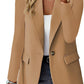 💝Autumn Hot Sale🍁Women's Minimalist Solid Button Lapel Collar Blazer