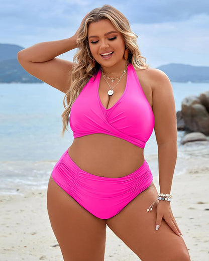 🌷Holiday Sale 50% OFF🏝️👙Tummy Control Bathing Suits Modest High Waisted Bikini Sets
