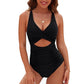 💥Last Day Special Sale 49% OFF💃Womens Push-up Tummy Control V-neck Cutout Swimsuits