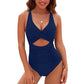 💥Last Day Special Sale 49% OFF💃Womens Push-up Tummy Control V-neck Cutout Swimsuits