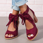 💕Women’s Bow Open-Toe Chunky Heel Sandals👠