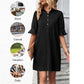 ✨Limited time sale🔥Women's Elegant Shirt Dress with Ruffle Sleeves