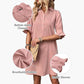 ✨Limited time sale🔥Women's Elegant Shirt Dress with Ruffle Sleeves