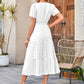 ⏰Hot Sale 50% OFF🎉Women's Lightweight Short Sleeve V Neck Elastic Waist Dress
