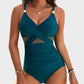 👙Summer Hot Sale 49%🩱Metallic Accent Mesh Panel One-Piece Swimsuit