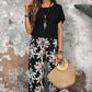 💕Limited Sale 50% OFF💕Women's Casual Floral Print Wide Leg Trousers and Short Sleeve Top Set✈️Free Shipping!!!