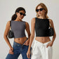 ✨Summer Lowest Price ￡12.99!! 💖High Neck Slim Fit Crop Tank Shirt Y2k Tops