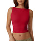✨Summer Lowest Price ￡12.99!! 💖High Neck Slim Fit Crop Tank Shirt Y2k Tops