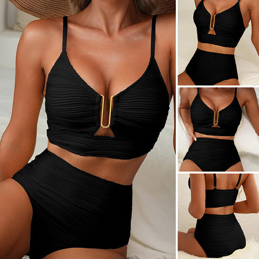 🎉2026 Hot Sale 50% OFF🔥60K+ SOLD🩱Womens Modest Tummy Control Full Coverage Two Piece Bikini Set