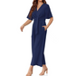 ⏰LAST HOT SALE 49% OFF!!💖Women's Elegant V-Neck Wide Leg Waist Tie Jumpsuit