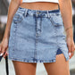 ✨50% OFF！ Effortlessly rejuvenated girly 💕Women's High Waisted Slit Denim Short Skirts