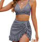 🔥LAST WEEK SALE 49% OFF💥Gingham High Waisted Tummy Control Bikini Sets👙