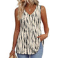 🌞HOT SALE 49% OFF👚Women's Print Flowy Sleeveless V Neck Peplum Tank Tops