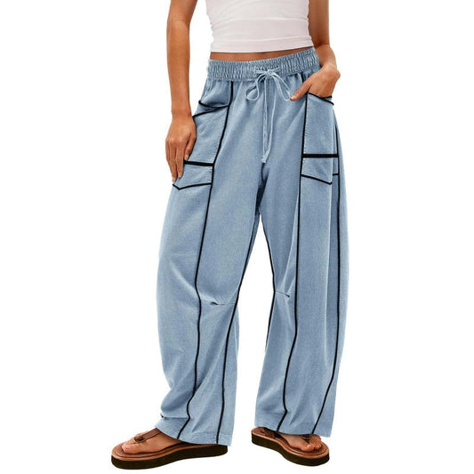 🎁New Arrival-50% Off👖Women's Casual Loose Drawstring Wide-Leg Pants