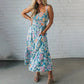 ⏰Hot Sale 50% Off💃Women's Floral Print Strap Flowy Dress🌸👗