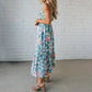 ⏰Hot Sale 50% Off💃Women's Floral Print Strap Flowy Dress🌸👗