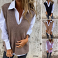 💖LAST DAY SALE 50% OFF✨Women's Casual V-Neck Knit Sweater Vest