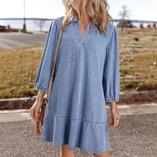 🔥Hot Sale 50% Off👗Women's Casual Denim Dress