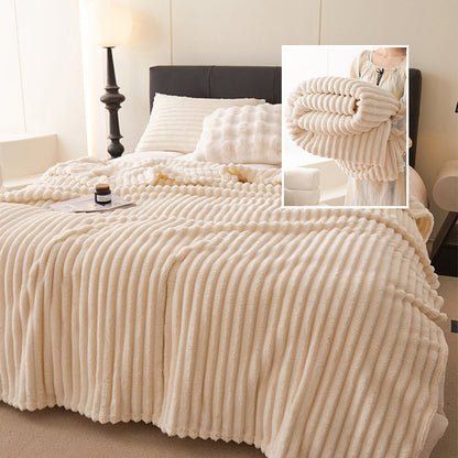 ⏳LAST DAY SPECIAL PRICE: ￡11.99!!🎁Super Soft Fur Ribbed Fleece Throw Blanket⛄🔥