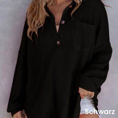 🔥Last Day Sale 49%🔥Women’s Loose Solid Color Waffle Knit Shirt