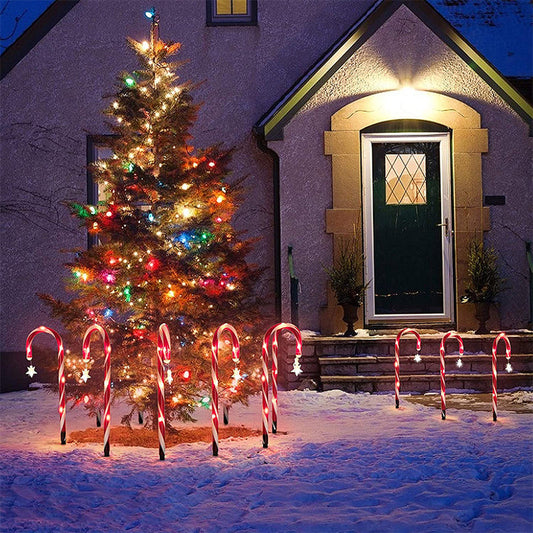 🔥Last day 50% off - 8Pcs Solar Christmas Candy Cane Lights