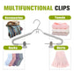 🔥Hot Sale✨Non-Slip Clothes Hangers with Clips and Hook
