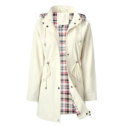 Women Waterproof Long Hooded Trench Coats