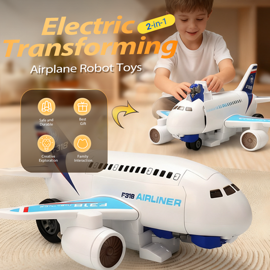 🔥Christmas Sale 50% OFF!!🔥  2-in-1 Electric Transforming Airplane Robot Toys