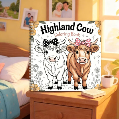🎄Only ￡9.99!!!🎅2025 Christmas Sale - 60% OFF🐮Highland Cow Coloring Book