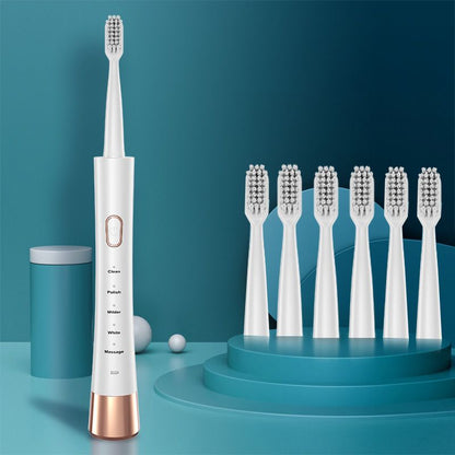 🔥LAST DAY 50% OFF ✨6 Brush Heads Rechargeable Smart Electric Toothbrush🤍