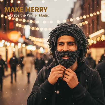 🔥Last day sale 50% OFF🔥Punk-style hat with an attached simple wig and knitted beard