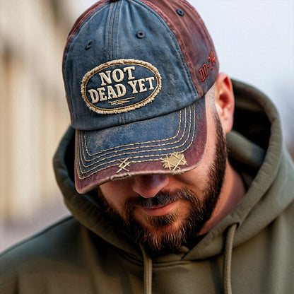 🎁LAST DAY SALE 49% OFF🔥NOT DEAD YET Vintage Washed Baseball Cap