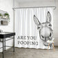 📢50% OFF NOW!!🔥Funny Donkey Shower Curtain with Hooks