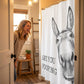 📢50% OFF NOW!!🔥Funny Donkey Shower Curtain with Hooks