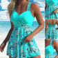 🚨FLASH SAEL 60% OFF!!✨Women's Plants Print V Neck Swimdress & Tankini Set