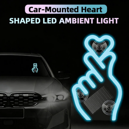 ⏳LAST DAY SALE:BUY 1 GET 1 FREE💕Solar-Powered Finger Heart LED Car Light